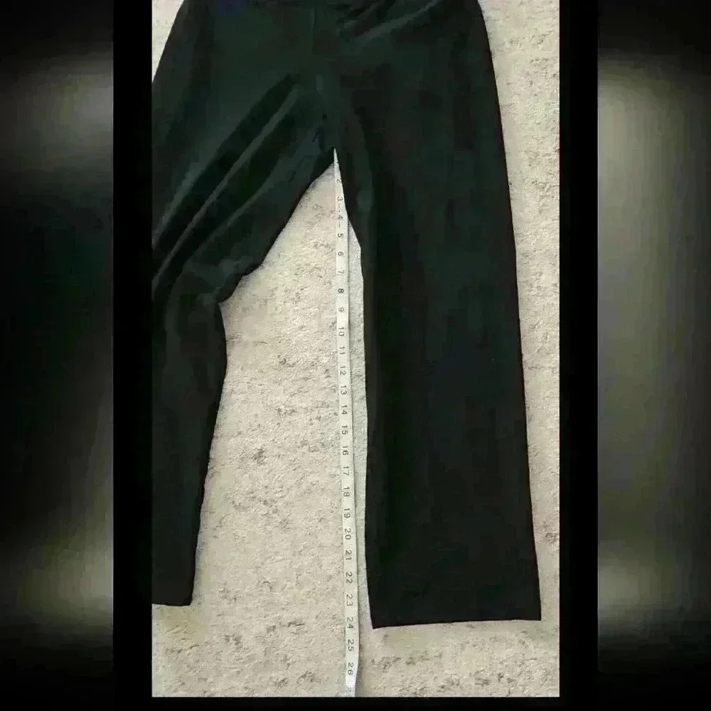 Eileen Fisher Womens Black Stretch Crepe Slim Ankle Pants PM